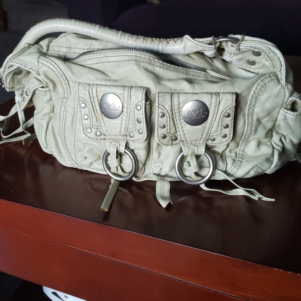 Echo cream leather handbag/purse